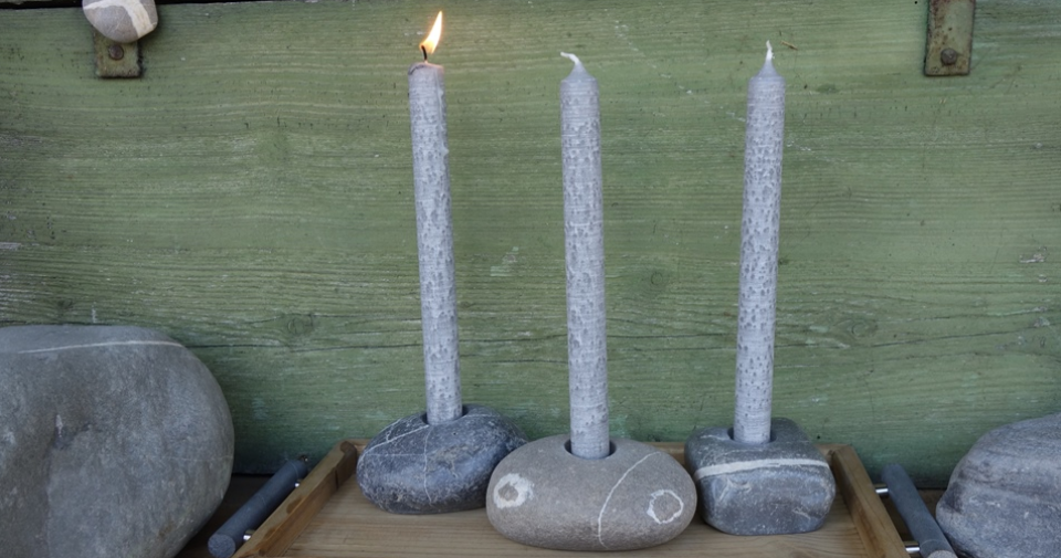 Kerzenständer natur 1er - Deco-Stein Manufaktur